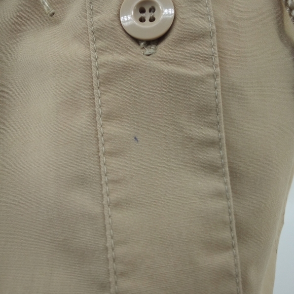London Fog Lightweight Tan Drawstring Weatherwear Jacket 12 Reg Button - Picture 7 of 9